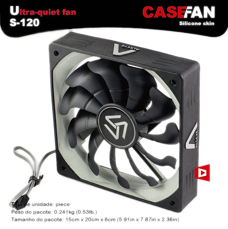 Alseye Silent Fan Cooler для корпуса компьютера 80 мм/90 мм/120 мм 3pin/4pin12v вентилятор радиатора