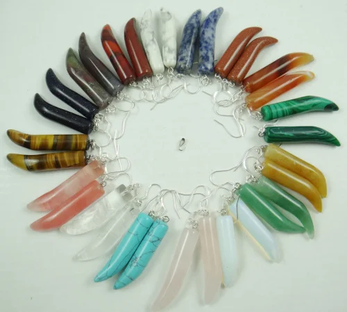 Серьги-подвески тигровый глаз с опалом | Украшения и аксессуары