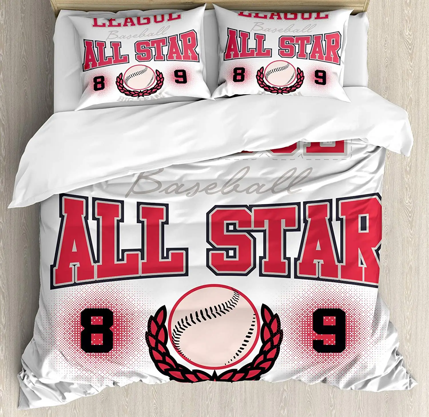 Детский набор пододеяльников размер королевы бейсбольной команды колледжа