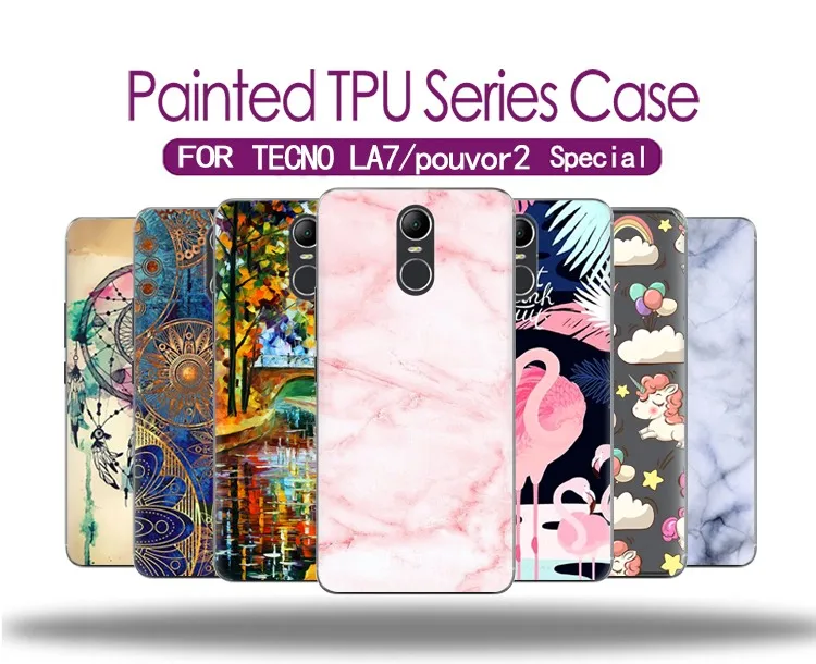 Чехол для телефона TECNO LA7/pouvor2, милый мультяшный высококачественный мягкий чехол из ТПУ с рисунком, силиконовый чехол
