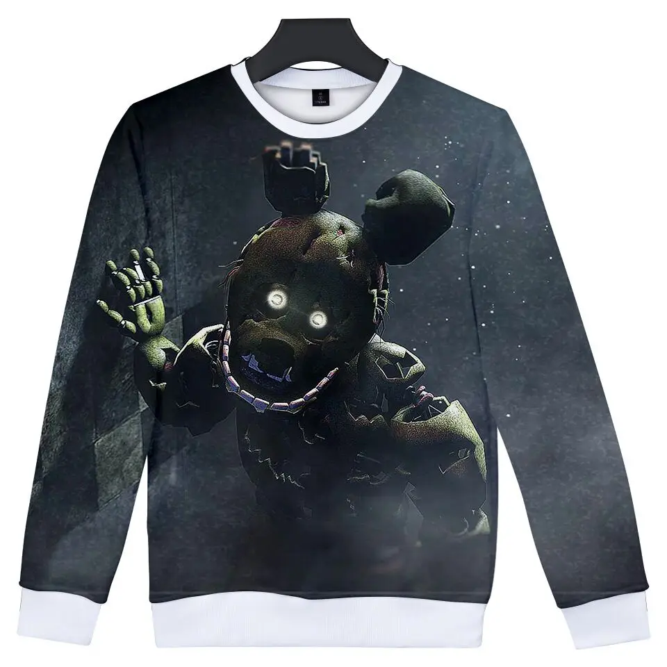 Детские толстовки с круглым вырезом и 3D-принтом Five Nights at Freddy модные уличные толстовки для мальчиков и девочек Повседневная модная одежда
