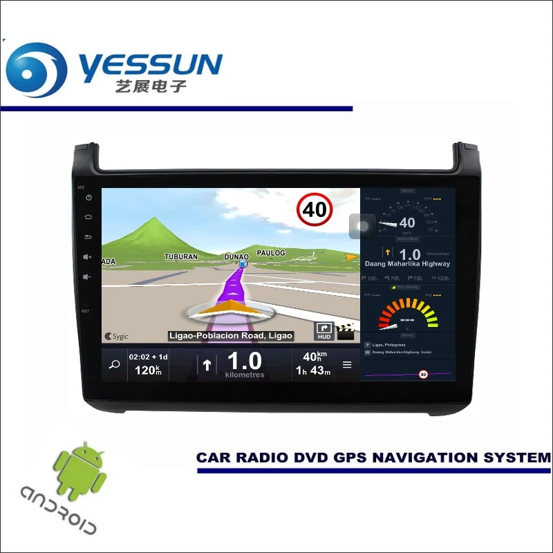 YESSUN автомобильный Android плеер мультимедиа для Volkswagen VW POLO/Vento 6R-Радио Стерео gps Nav Navi(без CD DVD) 10," HD экран