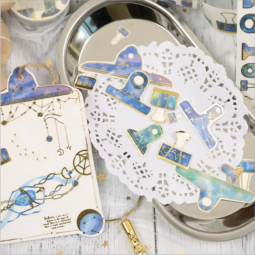 30 мм * 5 м креативное Созвездие Закладка зажимы позолота васи лента Фотоальбом