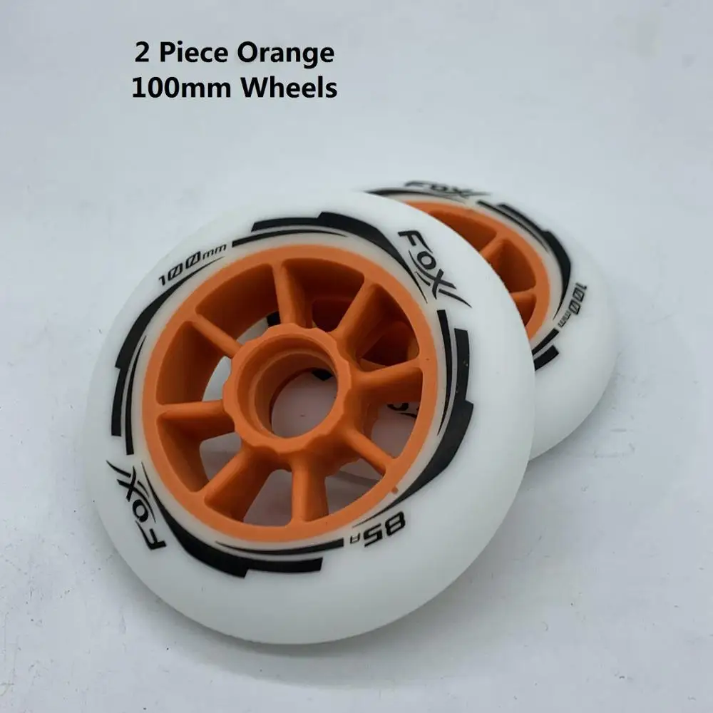 2 Piece Orange 100mm SzBlaZe 2 шт 85A 110 мм 100 мм скоростные роликовые коньки сменные колеса SHR PU износостойкие для катания на скутере - Цвет: 2 Piece Orange 100mm
