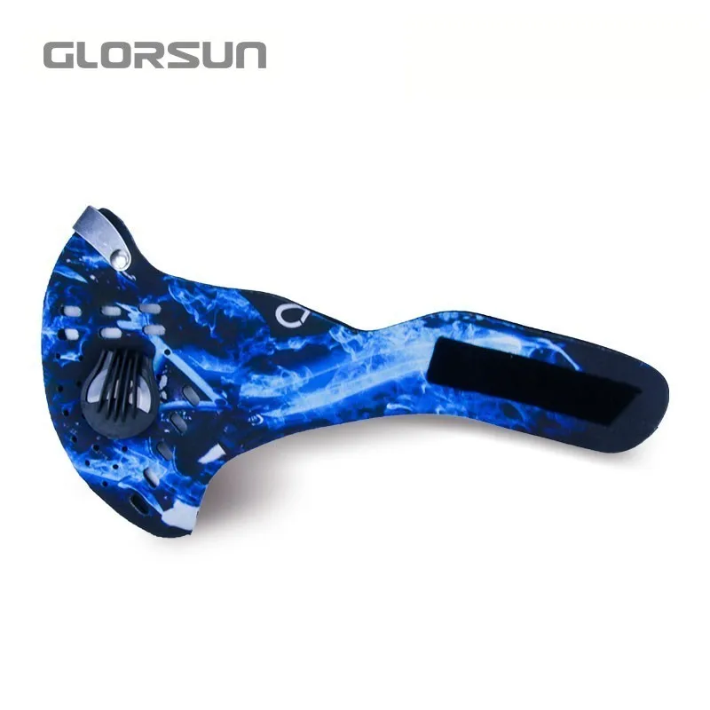 005E00402 GLORSUN маска против пыли n99 неопрен n95 смога туман мотоцикл езда лицо рот черный на заказ n99 pm2.5 тренировочная Спортивная маска - Цвет: 005E00402