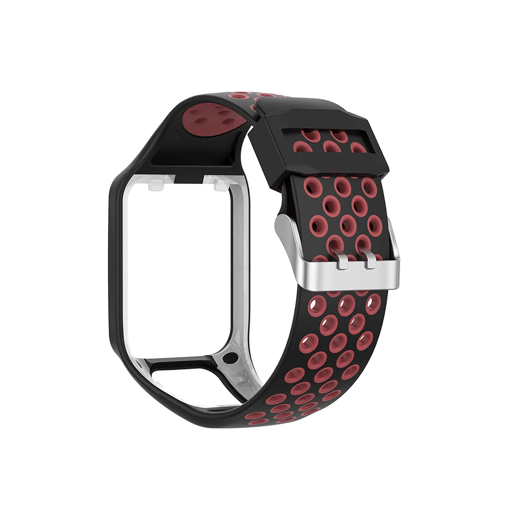 Замена мягкий силиконовый ремешок двойной цвет BraceletFor TomTom 2/3 музыкальные часы на