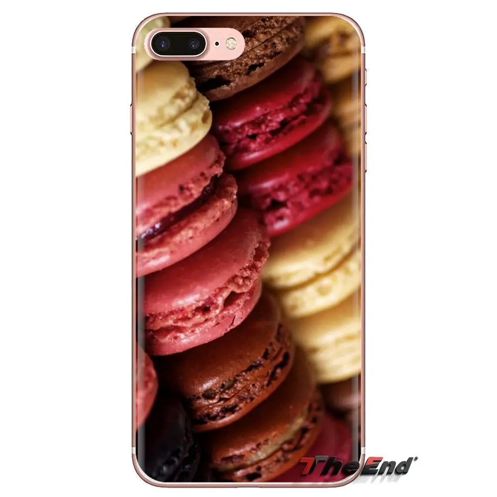 Transparent Soft Covers dessert ice cream laduree Macarons For iPod Touch Apple iPhone 4 4S 5 5S SE 5C 6 6S 7 8 X XR XS Plus MAX |