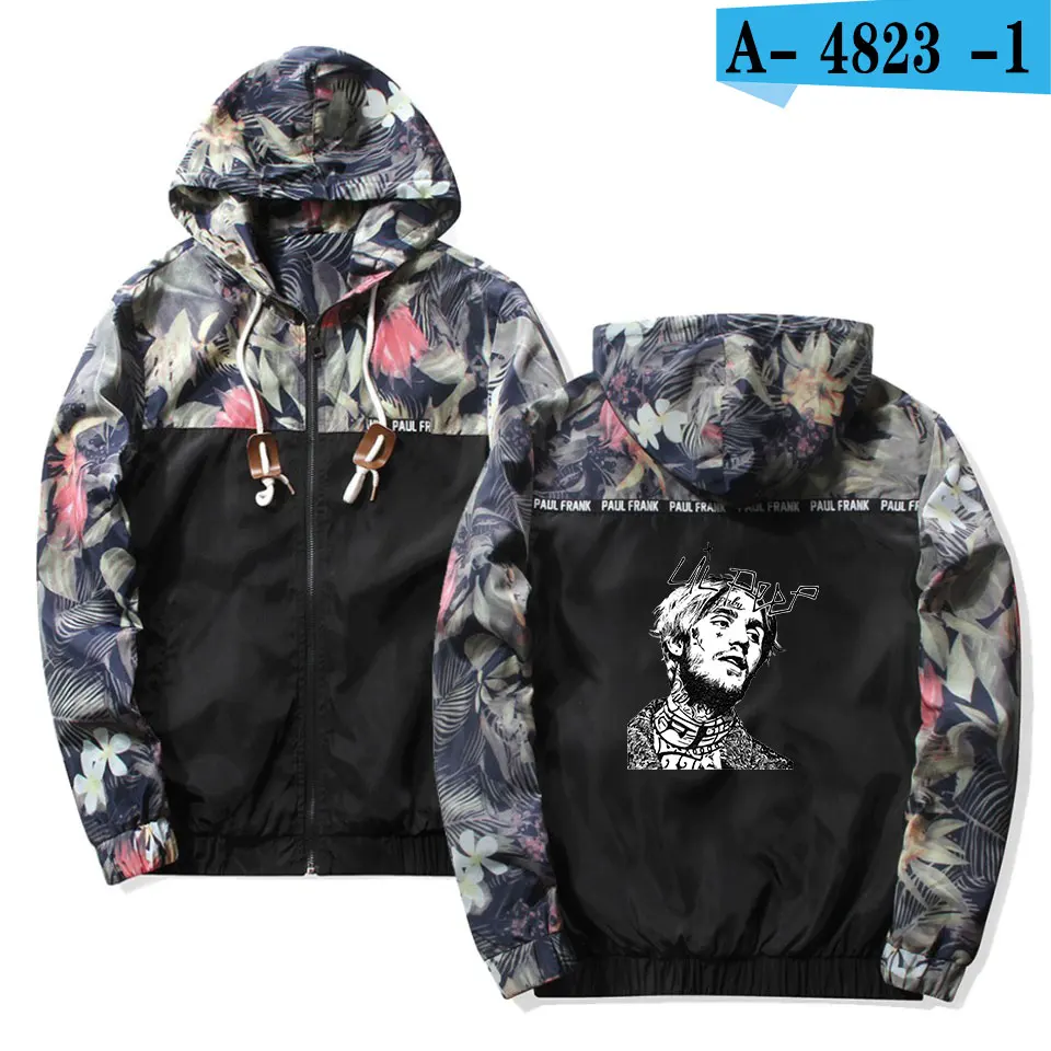 black Frdun Tommee Lil Peep Sad куртки с капюшоном ветровка мужские куртки пальто толстовка мужская хип-хоп на молнии легкие куртки бомбер - Цвет: black