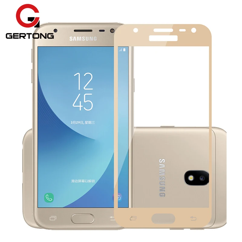 GerTong полное покрытие красочное закаленное стекло Защита экрана для Samsung Galaxy A3 A5 A7