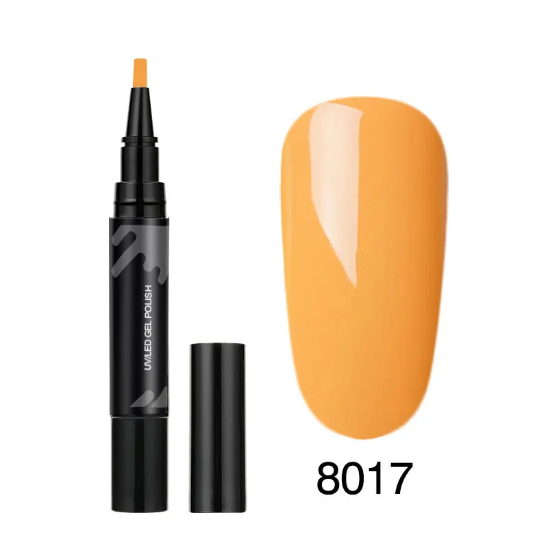 8017 Color LKE 3 Step Nail Gel Art Semi Permanent UV Hybrid Nail Gel Polish Nail Varnish Brush Pen Soak Off 10 seconds fast drying - Цвет: 8017 Color