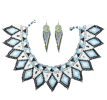 Jewelry Sets A Африканский каучуковый бисер, колье, колье, ожерелья и серьги, ювелирные наборы для женщин, свадебная бижутерия, этник, племенная индия - Окраска металла: Jewelry Sets A