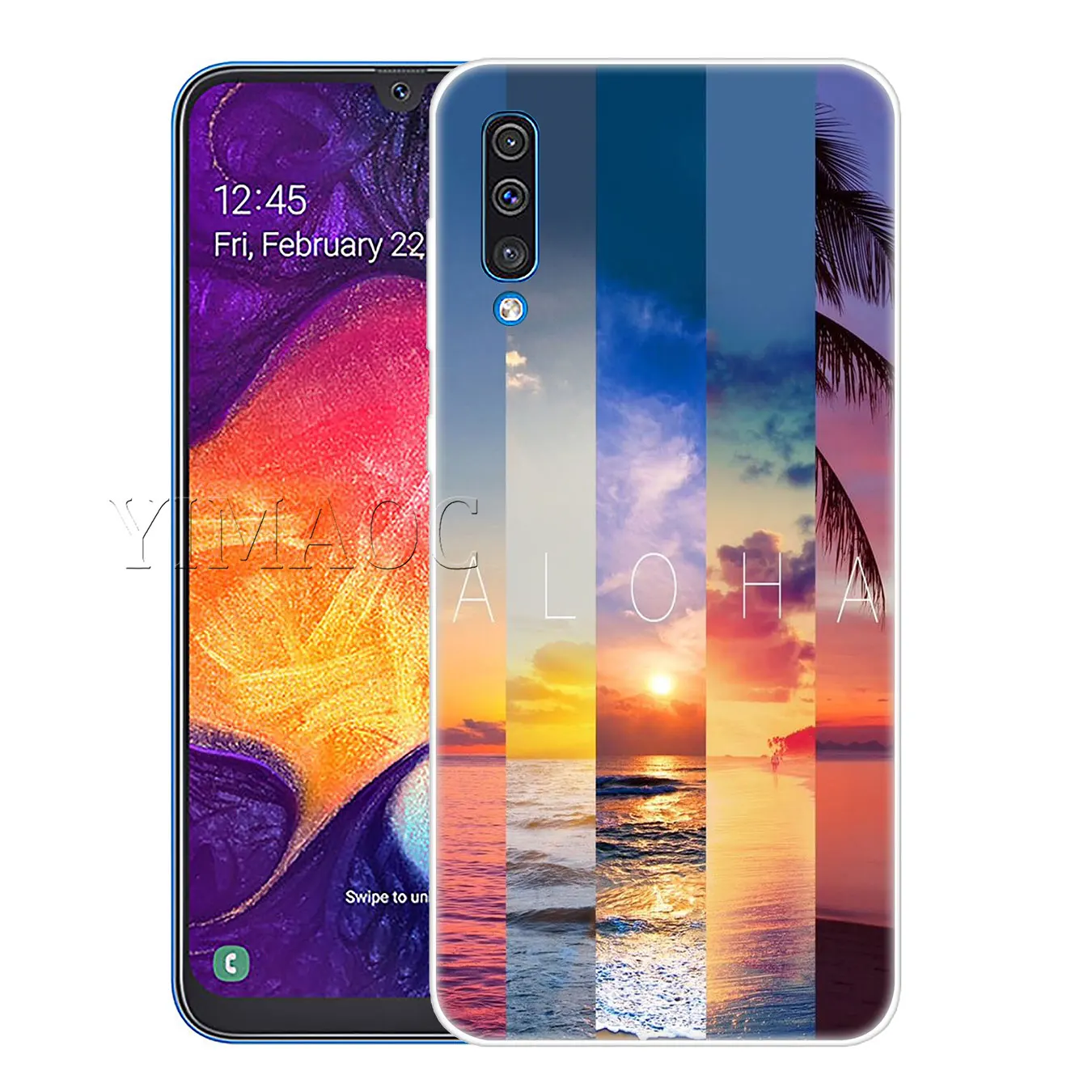 YIMAOC Beach Aloha Tree Summer Soft Silicone Case for Samsung Galaxy A70 A60 A50 A40 A30 A20 A10 M10 M20 M30 M40 A20E Cover | Мобильные
