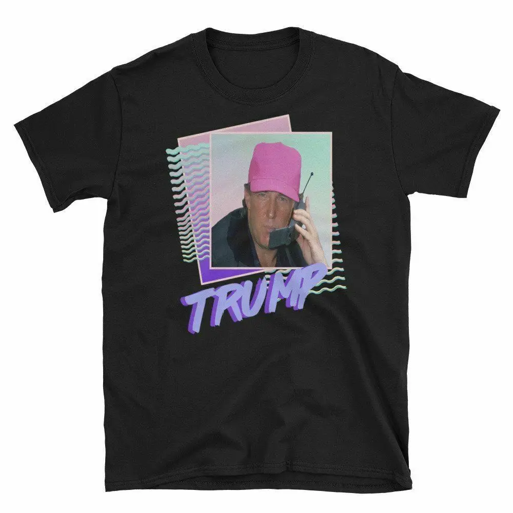 Рубашка с изображением Трампа в эстетике вейпорвейв рубашка забавная | Мужская