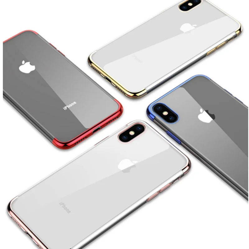 Чехол для Телефона iphone 7 plus 8 6s 6 5S se 5 покрытие силиконовый мягкий прозрачный цвет