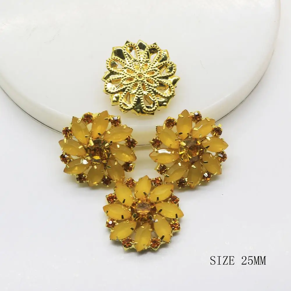 Новинка 5 шт./лот 25 мм кнопки для одежды золотой цвет закругленные петлицы