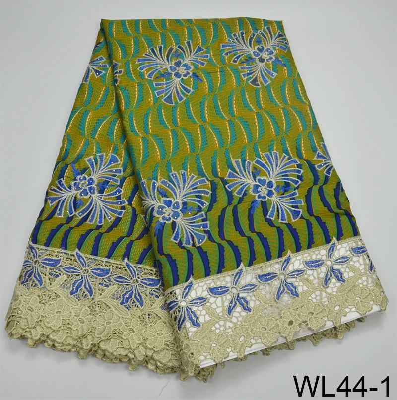 WL44 Five Floral Design Pink Nigeria Royal Blue Peacock Green High Quality Chemical Beaded ghana ankara African waxed cord | Дом и сад