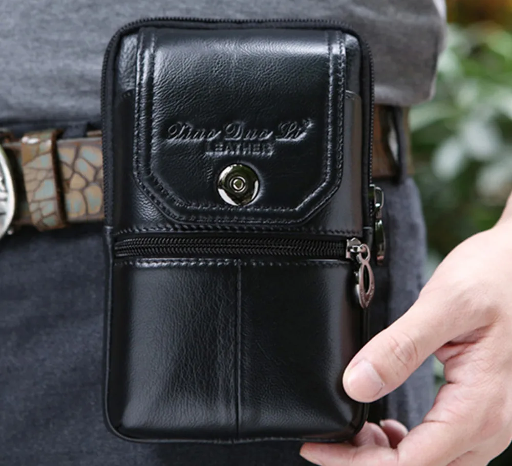Мужской чехол из натуральной воловьей кожи для мобильного телефона/телефона