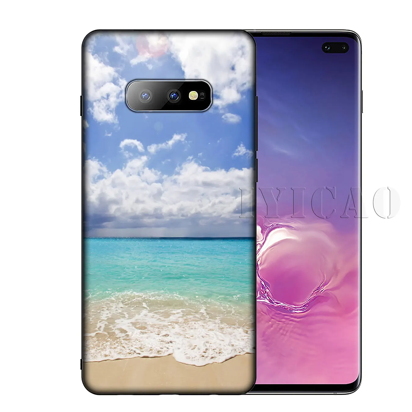 IYICAO Sea Beach spray Soft Silicone Phone Case for Samsung Galaxy S20 Ultra S10 Lite S9 S8 Plus S6 S7 Edge S10e Cover |