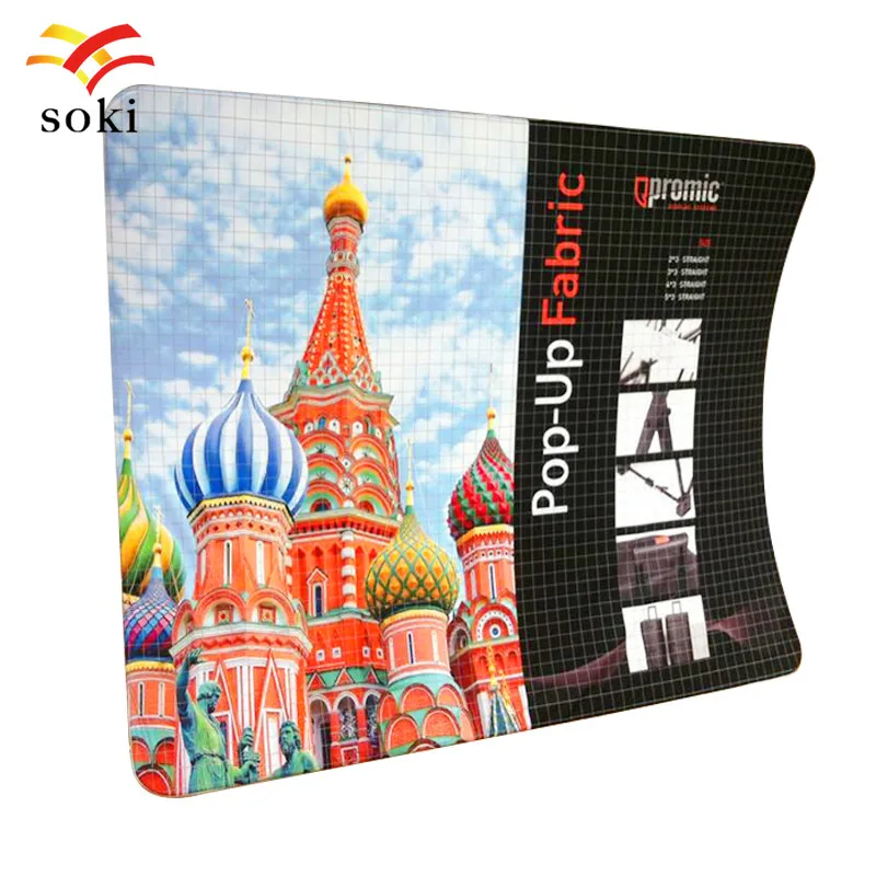 8 футов прямой/изогнутый/s-образный Натяжной тканевый всплывающий дисплей фон для