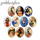 Колдуньи на Хэллоуин Тыква cat 10 шт. 13x1 8 мм18x2 5 мм30x40 мм Овальный фото стекло кабошон демо с плоской задней частью, украшения своими руками, TB0044