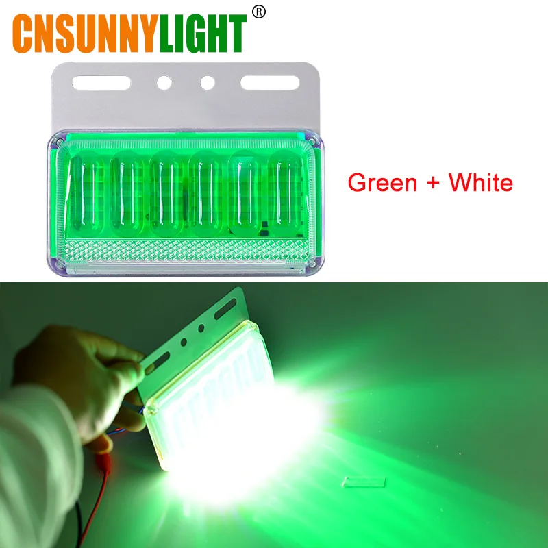 Green CNSUNNY светильник DC12V Автомобильный светодиодный грузовик Предупреждение сигнальный светильник 5 видов цветов 6D габаритный фонарь прицеп грузовик пикап Противотуманные фары парковка светильник Водонепроницаемый - Испускаемый цвет: Green