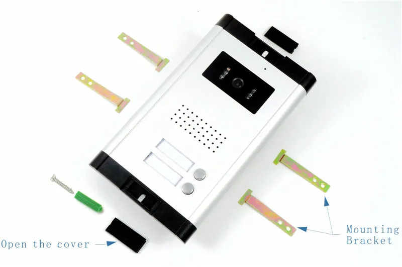 New Arrival 10 inch TFT Color Wired Digital One to Twelve Video Door Phone Waterproof Smart Home Video Intercom System D144b