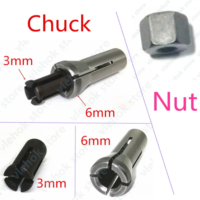 Зажимной патрон для Makita GD0600 906 763620 8 3 мм 6 763627 4 GD0603 GD0601|Аксессуары