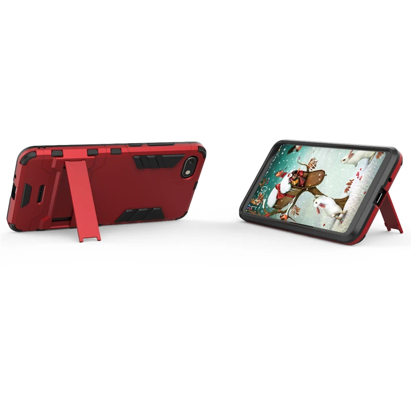 Fashion Full Cover Hard PC Iron Man Cases for Xiaomi Redmi 6A Soft Silicone Stand On Shell Bag |