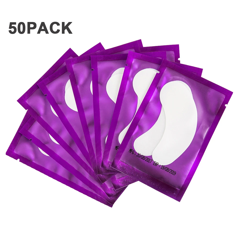 

50pairs/pack New Paper Patches Eyelash Under Eye Pads Lash Eyelash Extension Paper Grafted Eye Tips Sticker Wraps Make Up Tools