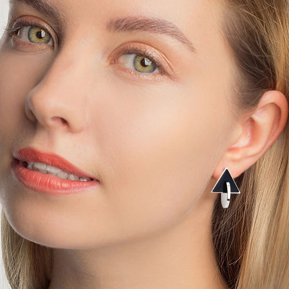 VAROLE серьги черные и темно Красного цвета гвоздики из нержавеющей стали для