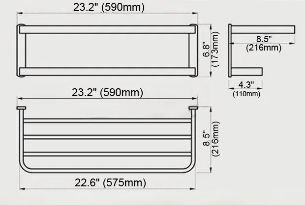 

Black Oil Rubbed Brass Bathroom Wall Mounted Towel Rack Holders Cba190