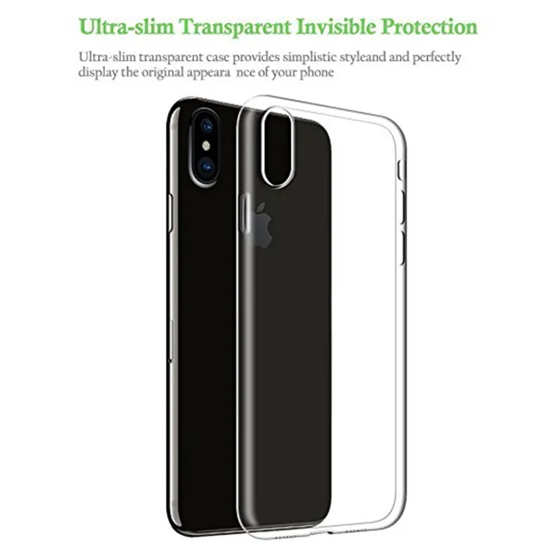 Прозрачный мягкий гибкий чехол из ТПУ для Apple iPhone 11 Pro Max X 8 7 6s 6 Plus 5 5S 5c SE 4 4S Ультра