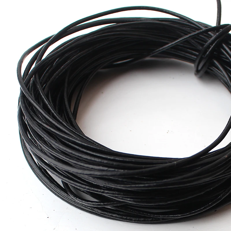 Черный ожерелье и браслеты диаметром 1 5 мм подходящий круглый шнур из