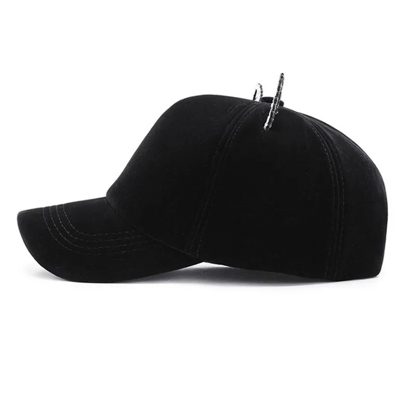 SILOQIN Snapback Cap Autumn Winter Women's Hats Warm Baseball Caps Girl's Hip Hop Cap Adjustable Size Ladies Gold Velvet Hat