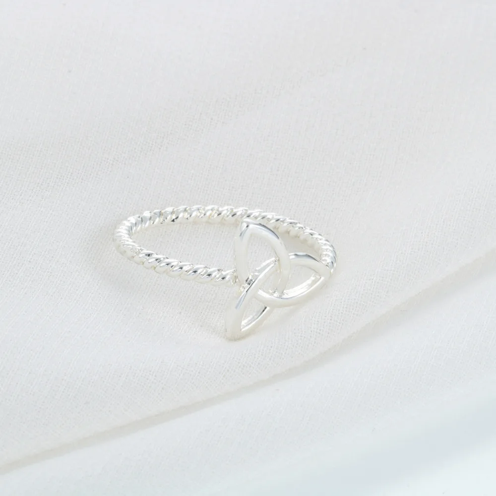 Kinitial 1Pc Knot Ring Trinity Eco Friendly Women Wedding Finger Statement Round Jewelry Geometric Flower Rings | Украшения и