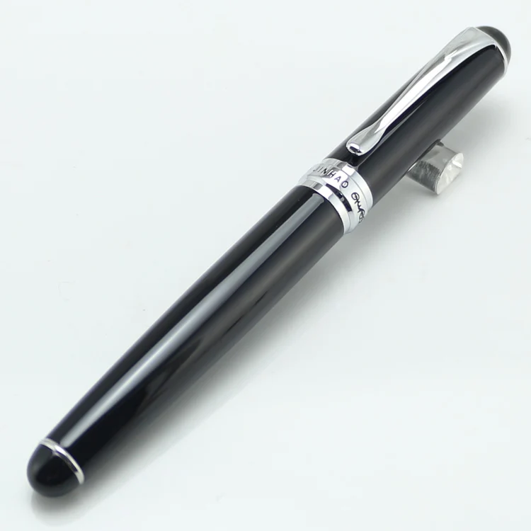Ручки шариковые JINHAO 750 черные и Серебристые ручки с зажимом школьные офисные