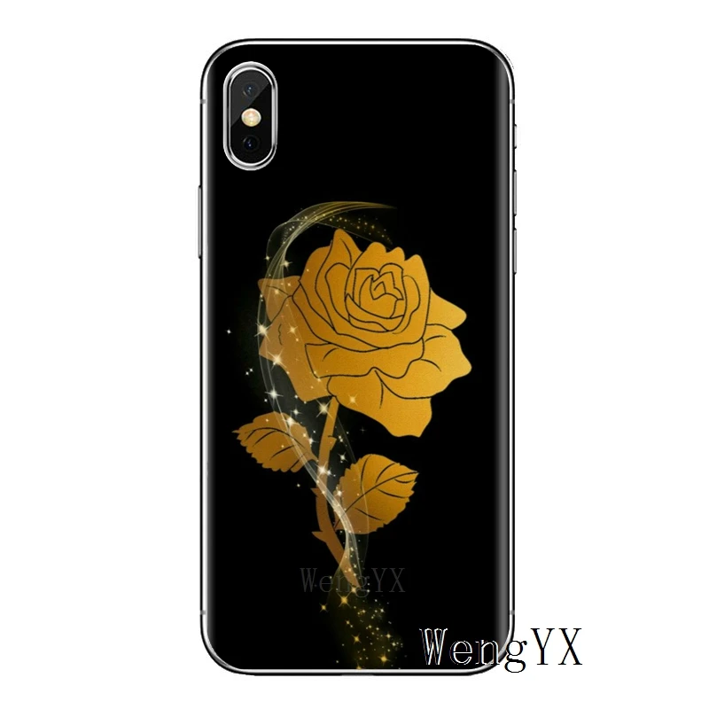 Розовый золотой цветок розы класса люкс для Xiaomi Redmi S2 5 plus 6A 4A 4x Note 3 4 5 5A 6 Pro Pocophone F1 мягкий термополиуретановый Чехол для мобильного телефона чехол - Цвет: rose-flower-A-05