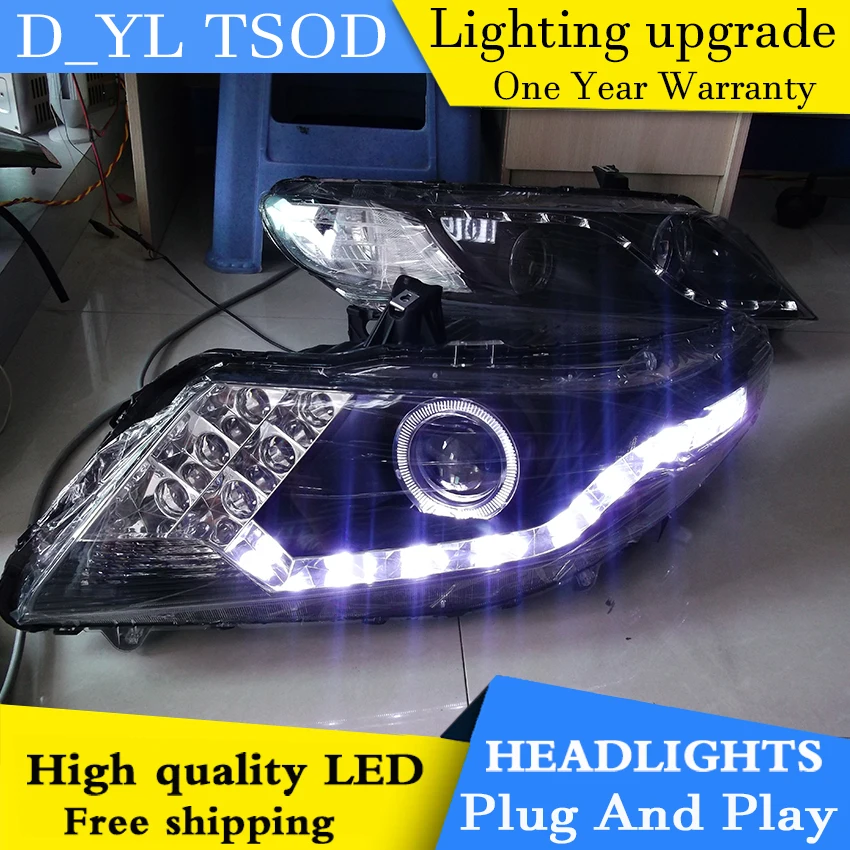 DY_L автомобильный Стайлинг головная лампа для Honda City светодиодная фара DRL H7/D2H HID