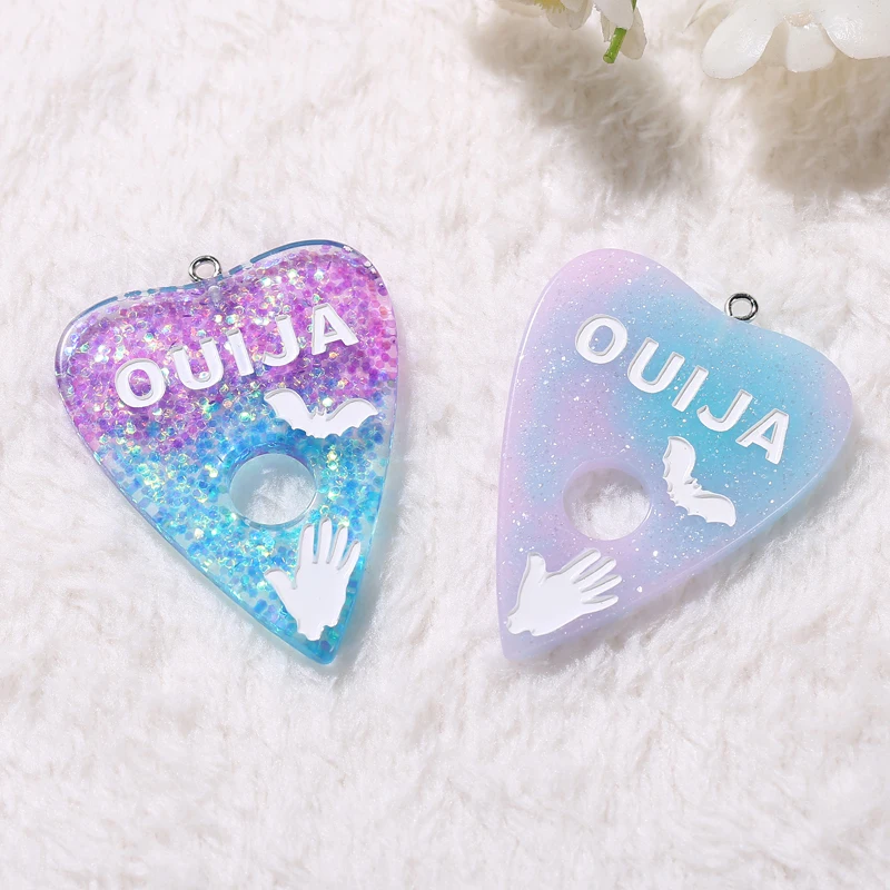 10 шт 39*47 мм ouija амулеты Смола амулеты ожерелье подвеска брелок амулеты для украшения серьги DIY