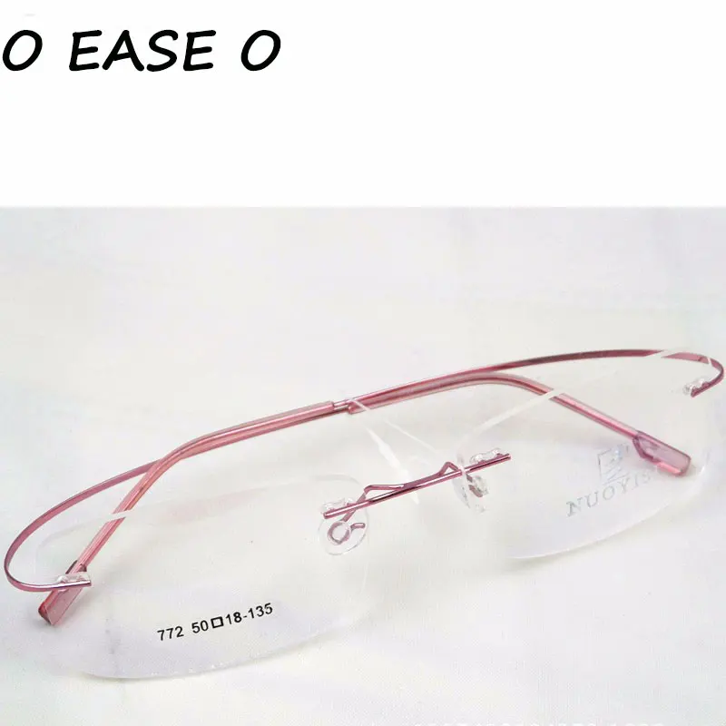Новое поступление 8 видов цветов модные очки без оправы кадров памяти сплав по