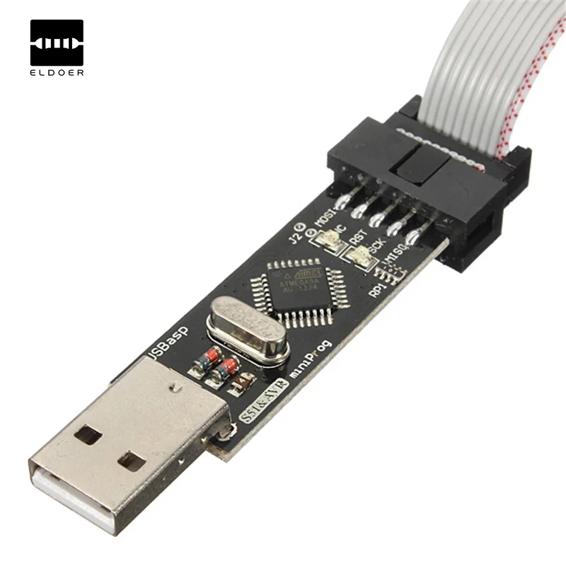 Новый электрический блок DIY высококачественный 10 контактный USBASP USBISP 3 3/5 В AVR