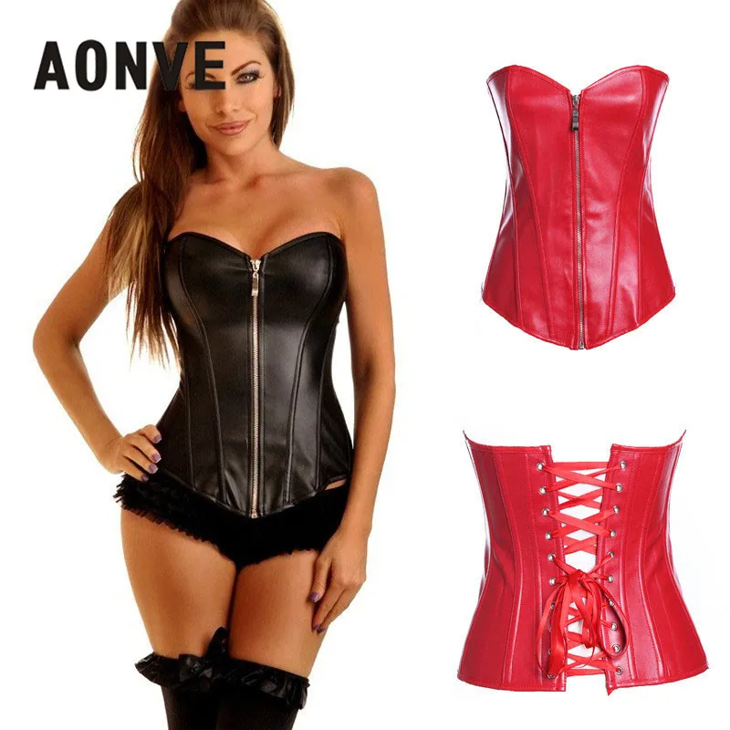 Женский кожаный корсет в стиле стимпанк на молнии|corset with zipper|steampunk corsetleather gothic
