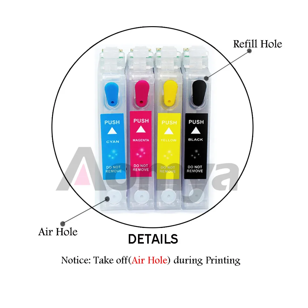 4 шт. для epson T1711 многоразовый картридж Epson Expression Home XP 103 203 207 313 413 с чипом ARC|ink cartridge|ink