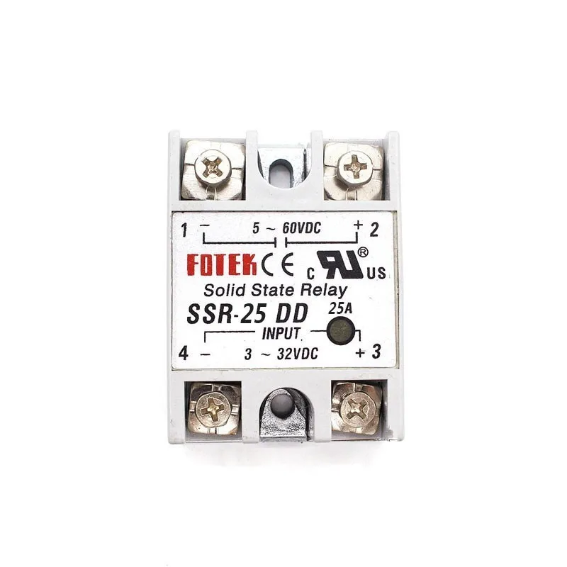 Твердотельные реле 12v 24v SSR-10DD SSR-25DD SSR-40DD 10A 25A 40A 3-32 В постоянного тока до 5-60V DC полупроводниковое реле 10DD 25DD 40DD реле Питание