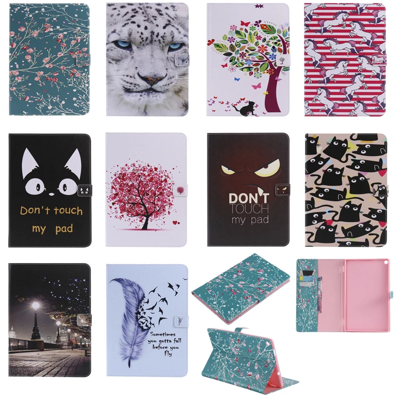 Luxury Horse Print Leather Magnetic Flip Wallet Tablet Case Cover Skin Shell Coque Funda For Amazon Kindle Fire HD 10 inch 2017 |