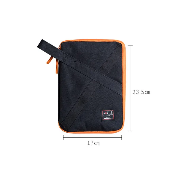S Black Чехол для паспорта, сумка, кошелек, портативный USB кабель для хранения данных, сумка-Органайзер, большая емкость, аксессуары, сумка - Цвет: S Black
