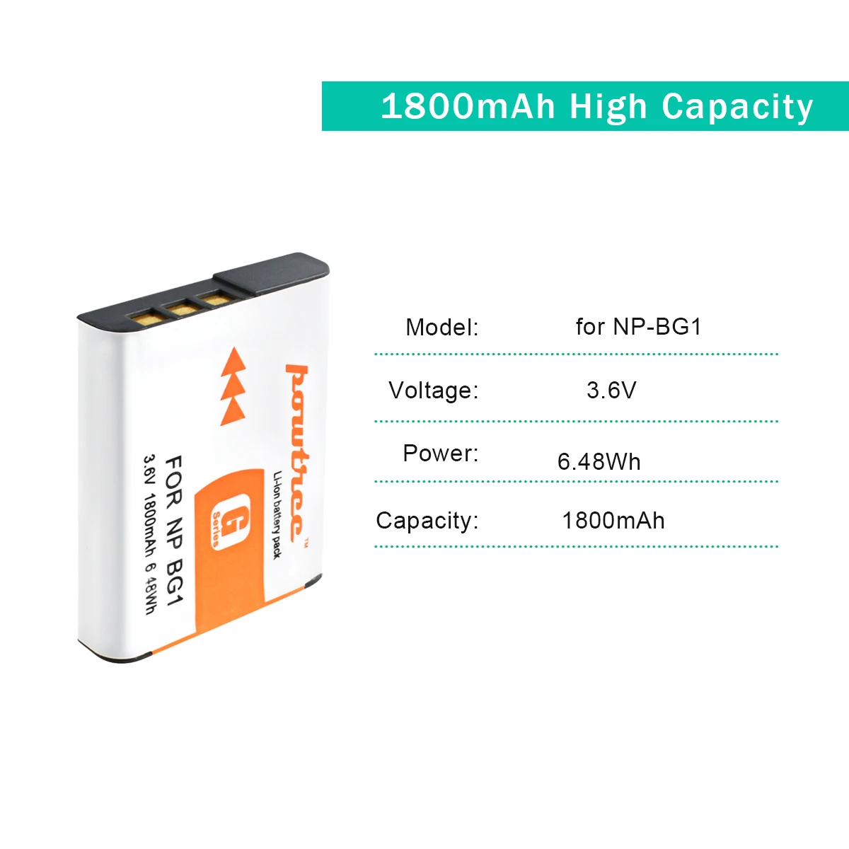 POWTREE 3,6 V 1800 мА/ч, NP-BG1 NP BG1 NPBG1 батарея+ Зарядное устройство Перезаряжаемые Камера Batteria для sony детали sony Cyber-shot DSC-H3 DSC-H7 DSC-H9