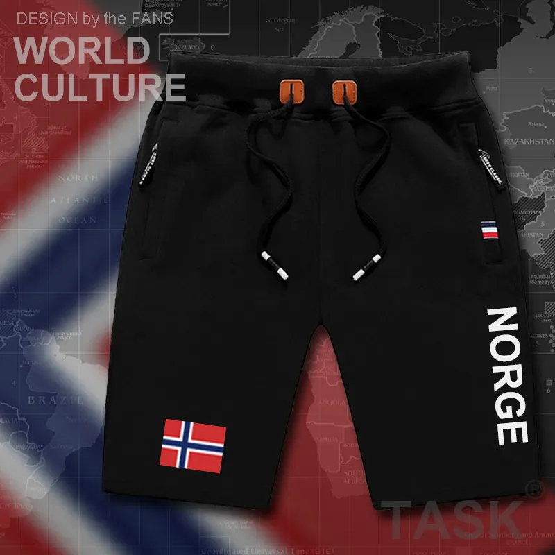 Norge мужские пляжные шорты с флагом для тренировок на молнии карманом