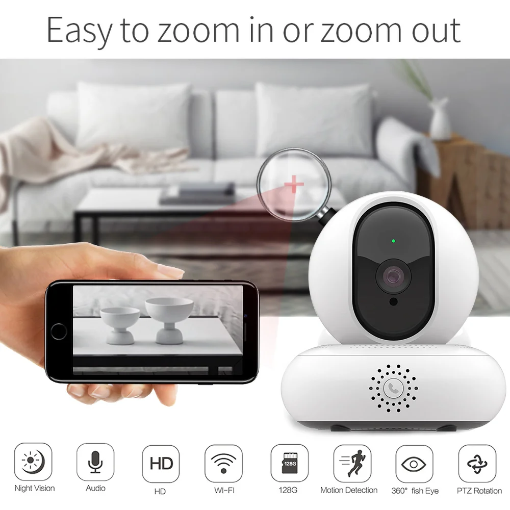 Беспроводная камера безопасности Wifi Интернет Сеть HD 1080P H.264 Видео PTZ IP/NTP ночное