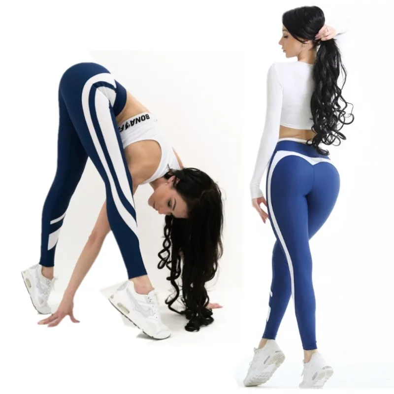 

2018 New Women's Sexy Yoga Pants Running Tights Flex Workout Capris Leggings Yoga Pants with Pockets Gym Tights Workout Trousers